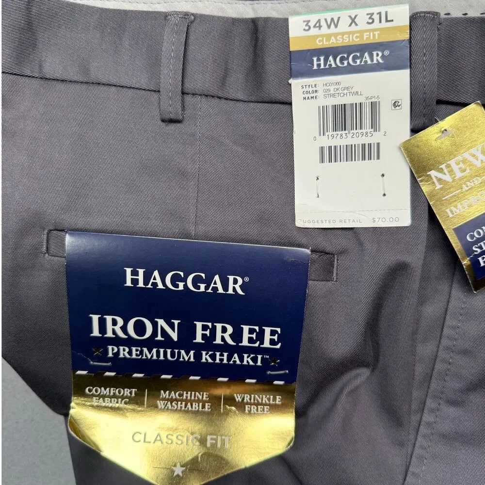 Haggar 34x31 flat